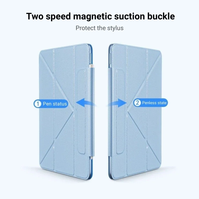 Premium Multi-Angle Folding Smart Flip PU Leather Tablet Cover