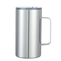 Home Office Use Large Tea Coffee Mugs Vacuum Flask Double Wall Stainless Steel  Water Cups 16oz 24oz 6