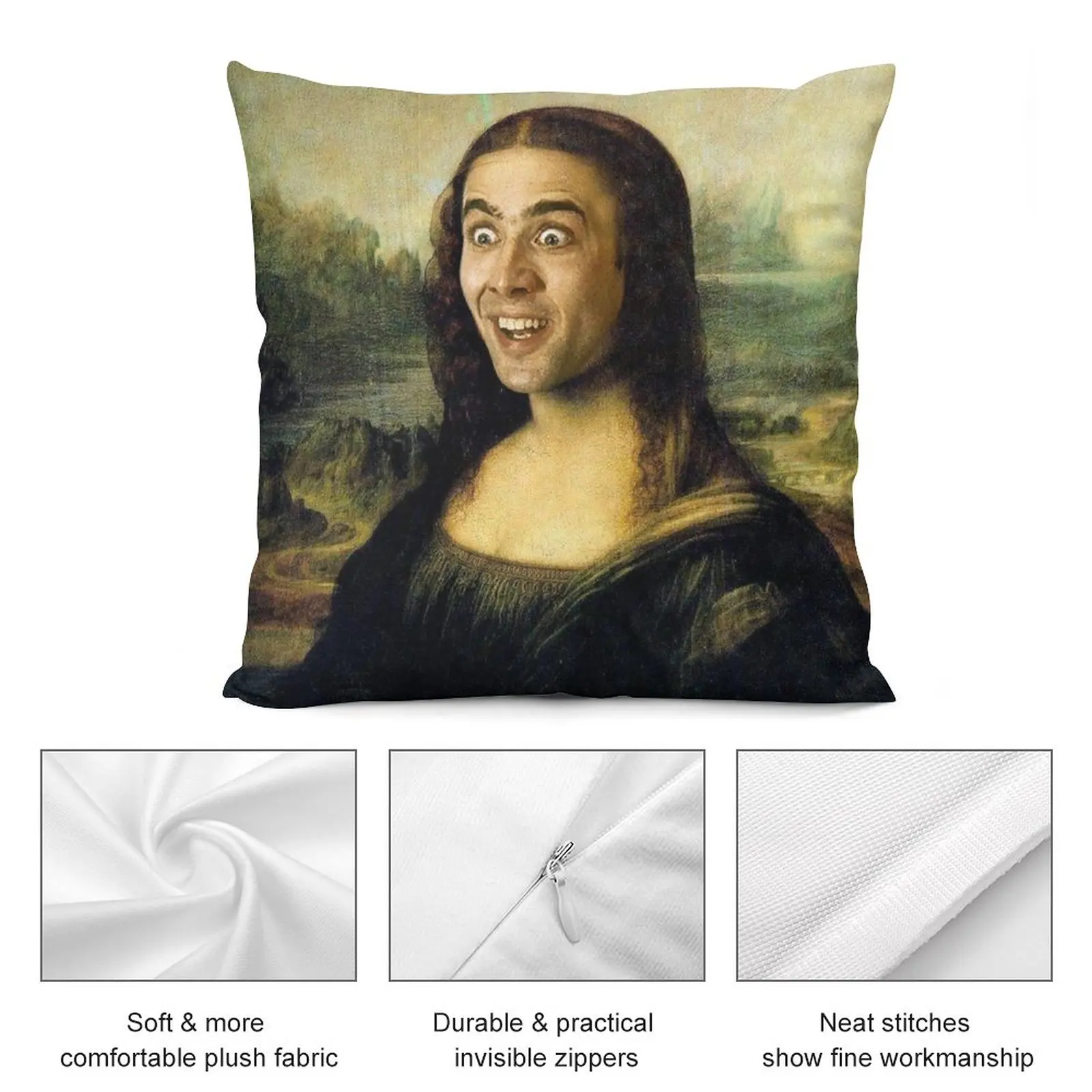 Nicolas cage mona lisa pillow hotsell