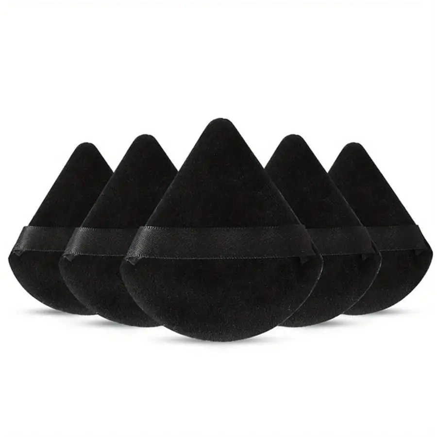 3/5/6 Pcs Triangle Powder Puff For Loose Powder Liquid Cosmetic Soft Plush Powder Puff Makeup Foundation Puff Makeup Tool 3
