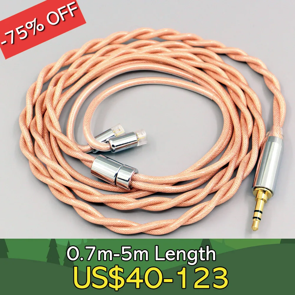 

Type6 756 core Shielding 7n Litz OCC Earphone Cable For Sennheiser IE8 IE8i IE80 IE80s Metal Pin 2 core 2.8mm LN008005