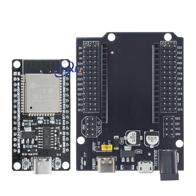 Placa de desarrollo ESP32 TYPE-C, USB, CH340C, WiFi + Bluetooth, potencia ultrabaja, doble núcleo, ESP32-DevKitC-32, placa de expansión de ESP-WROOM-32