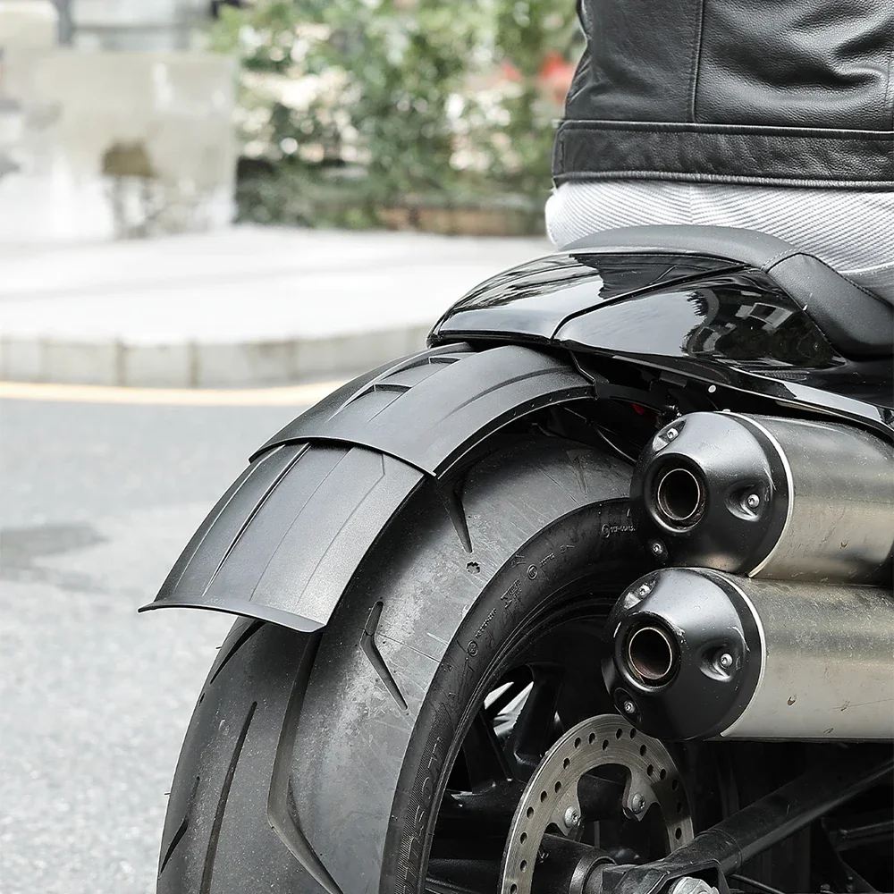 Motorbike Fenders Motorcycle Adjustable Rear Wheel Mudguard Universal Extend Extender Accessories Motorcycle Mudguard Cover(Black