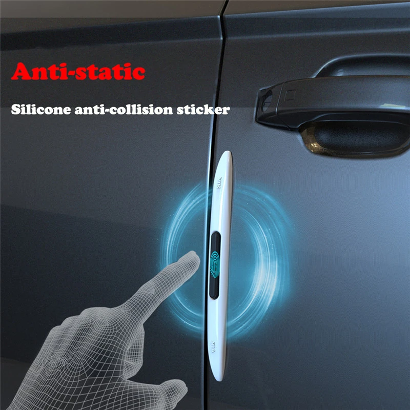 Car Door Anti-Collision Anti-Static Silicone Protection Strip Car Side Protection Strip Rearview Mirror Cover Silicone Sticker car fenders
