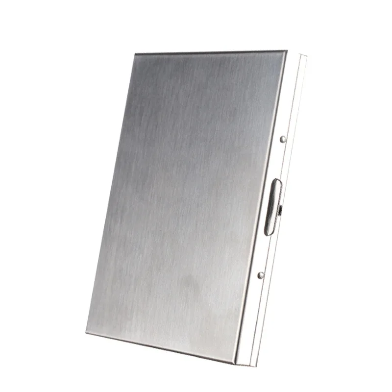Ultra-Slim Stainless Steel Cigarette Case with Clip & Moisture Protection