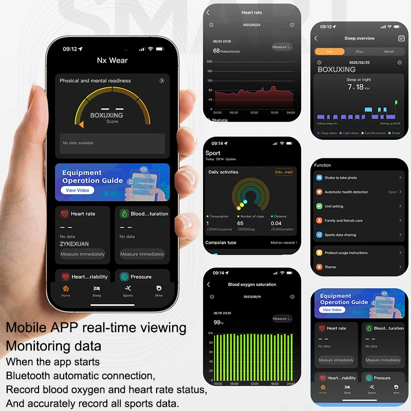 2026 새로운 남성 피트니스 스마트 팔찌 스포츠 트래커 IPX8 방수 심박수 스마트 밴드 보수계 스마트 워치 iOS 안드로이드용