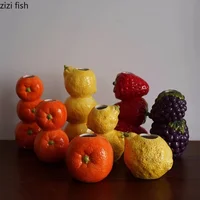 Fruit Shaped Ceramic Vase Vintage Floral Ware Dried Flower Vase Desktop Vases Flower Arrangement Hydroponic Vases Crafts 2