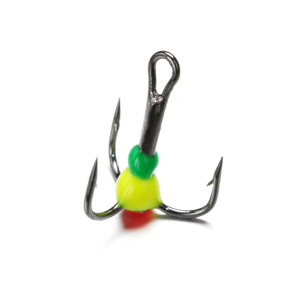 Description Picture 6 of item5pcs Hot 8# 10# 12# 14# Sinking Bait Three-jaw Hook Tackle Tools Ice Fishing Hooks Carbon Steel