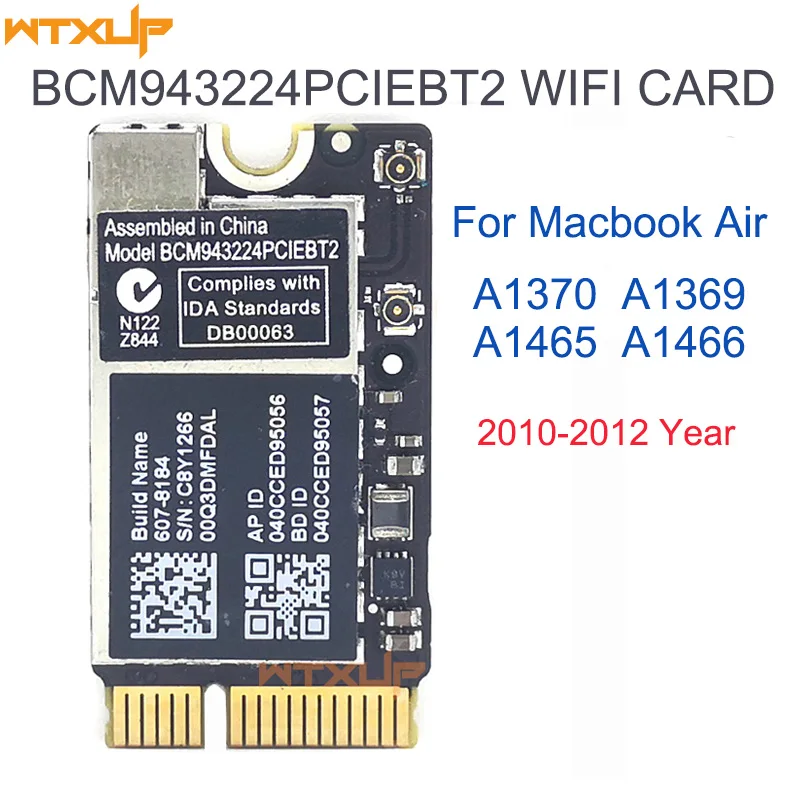 

BCM943224PCIEBT2 2.4/5G WiFi bluetooth 4.0 Network Card 300Mbps for Mac OS Macbook Air A1370 A1465 A1369 A1466