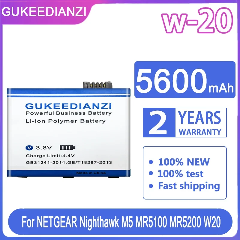 Gukeedianzi 5600Mah W-20 Batteria Per Netgear Nighthawk M5 Mr5100 Mr5200 W20 Router Wireless Batterie Ricaricabili Al Litio