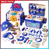 Children's Pretend Play Tool Set Toys Home Toolbox Simulation Electric Drill Screw Removal Multi-Function Assembly Toy for Kids 1