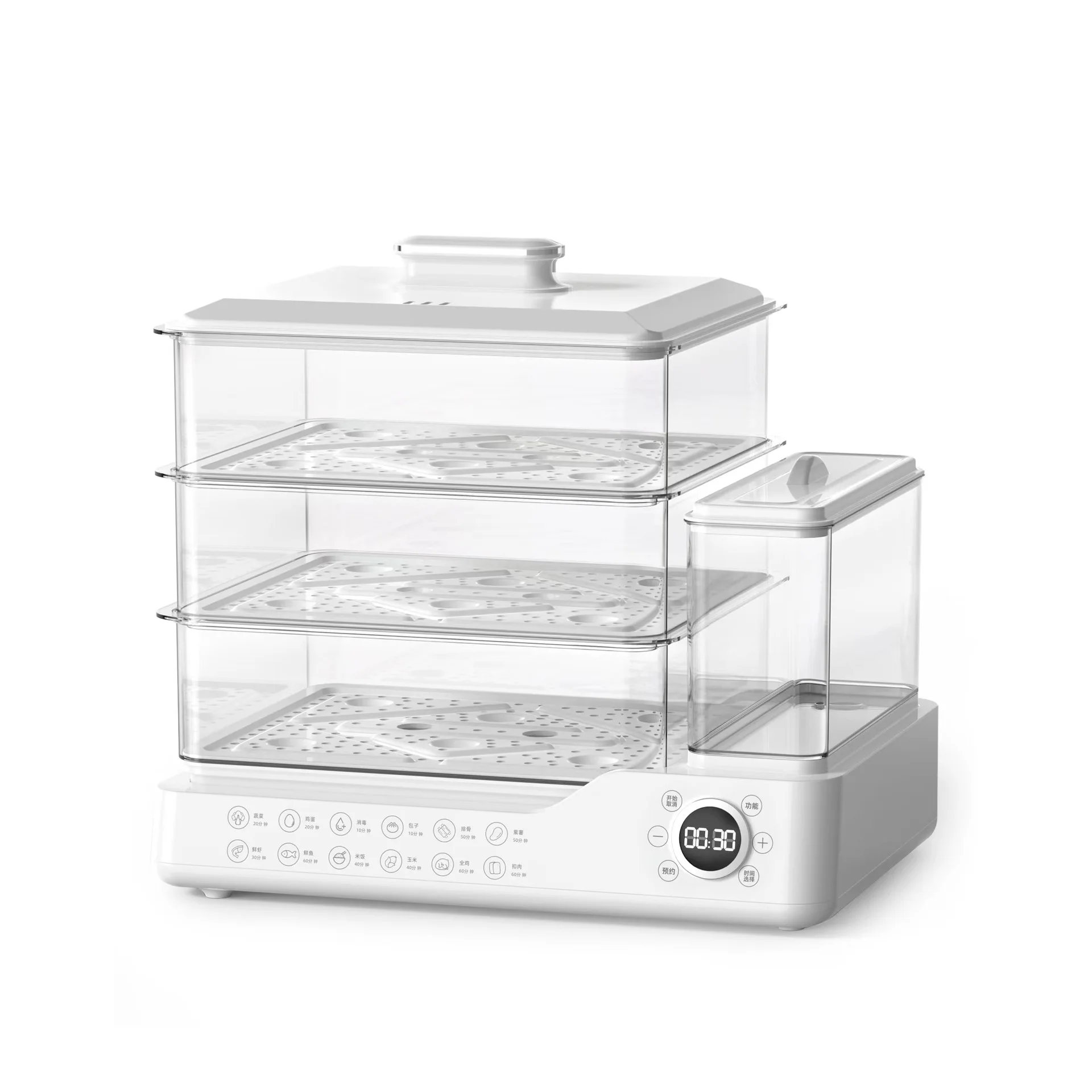 3 Layer 220V Electric Steamer Cooker with Independent Water Tank and 24L Large Capacity Breakfast Machine 2