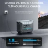 DaranEner NEO2000 Portable Power Station 2000W 2073.6Wh Capacity LiFePO4 Battery Emergency Mobile Solar Powered Generator for Ho 2