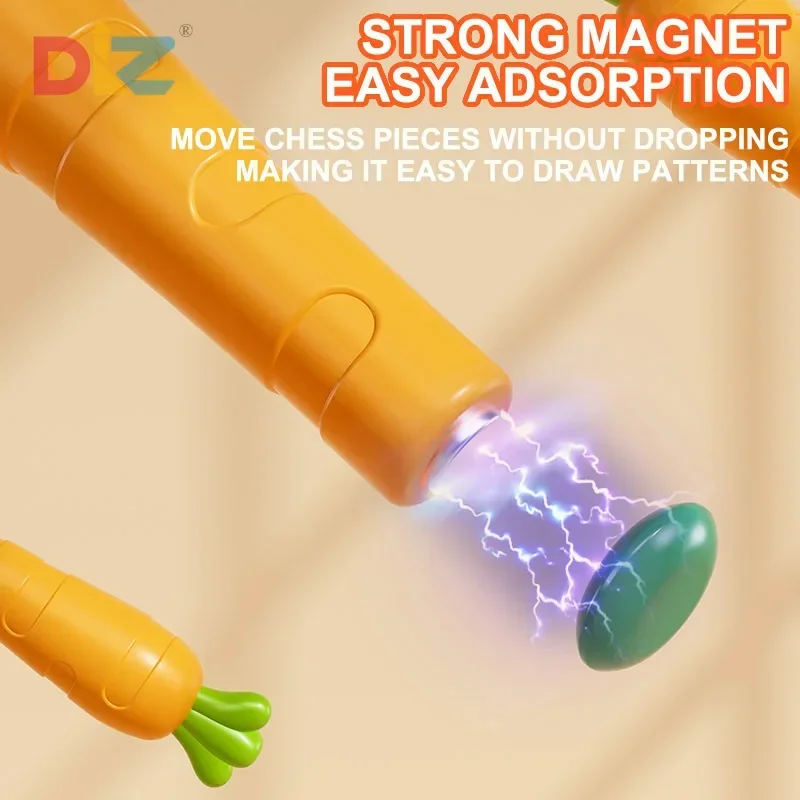 Rabbit Magnetic Drawing Board Carrot Magnet Pen Kids Reusable Drawing Toys Baby Beads Painting Doodle Sketch Pad Children Gift 3