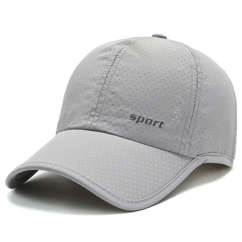 Summer Men Women Quick Drying Breathable Mesh Baseball Cap Truck Outdoor Mountaineering Fishing Sport Running Sun Hat  Bone A142