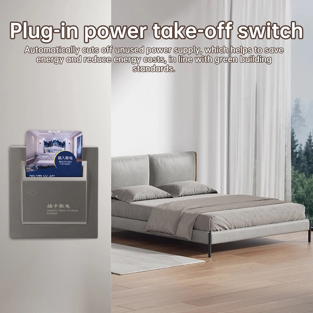 Description Picture 4 of itemAC180-250V 86 Type Hotel Card Insertion Power Switch Rfid Keycard System Insert Card Power Saving Energy Switch