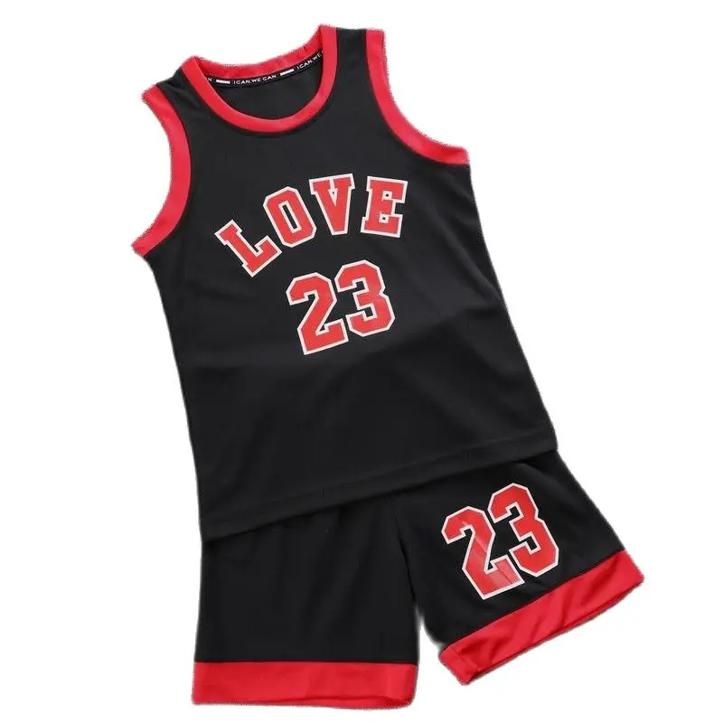 Kids Love No.23 Basketball Set kits,Girls Basketball jerseys,boys