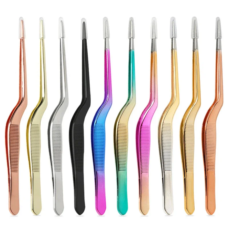Kitchen Tongs 6/8/12-Inch Stainless Steel Culinary Precision Tweezers BBQ Tongs-Food Styling Baking Decor food tongs