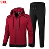 Spring men's sweater plus size XL sets tide oversized loose Suit 8XL 9XL 150kg mens joggers set 7XL sport wear tracksuit 1