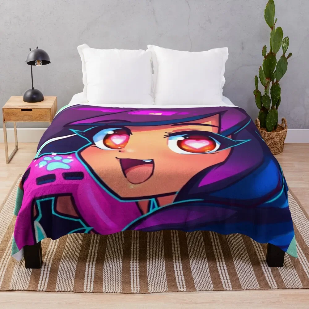 

Aphmau 1 Throw Blanket Flannel Fabric Baby Decorative Beds manga Blankets