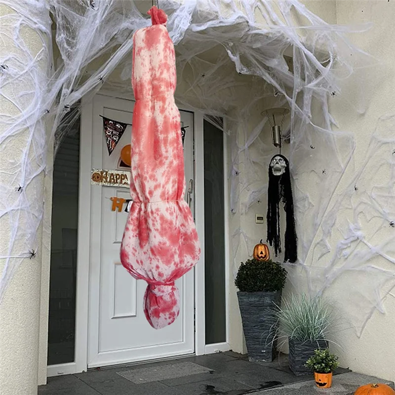 Hot Inflatable Corpse Scary Hanging Halloween Decor Outdoor Scary Corpse in Bag Hallowmas Creepy Haunted House Prop