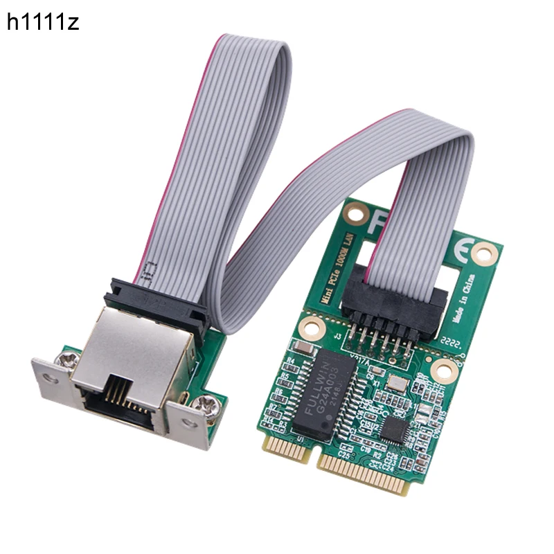 새로운 미니 PCIE 기가비트 이더넷 네트워크 어댑터 RTL8111H/RTL8111F 칩 10/100/1000Mbps 미니 PCI Express-RJ45 COM 포트 Lan 카드