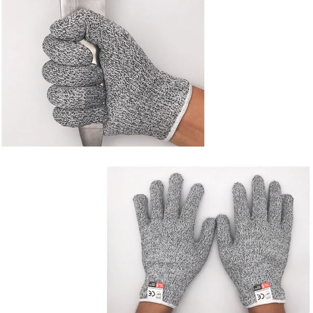5-Level Cut Resistant Gloves Anti-Bite Puncture-Proof Labor Protection Gloves for Butchering Kitchen Use Fish Vegetable Cutting 6