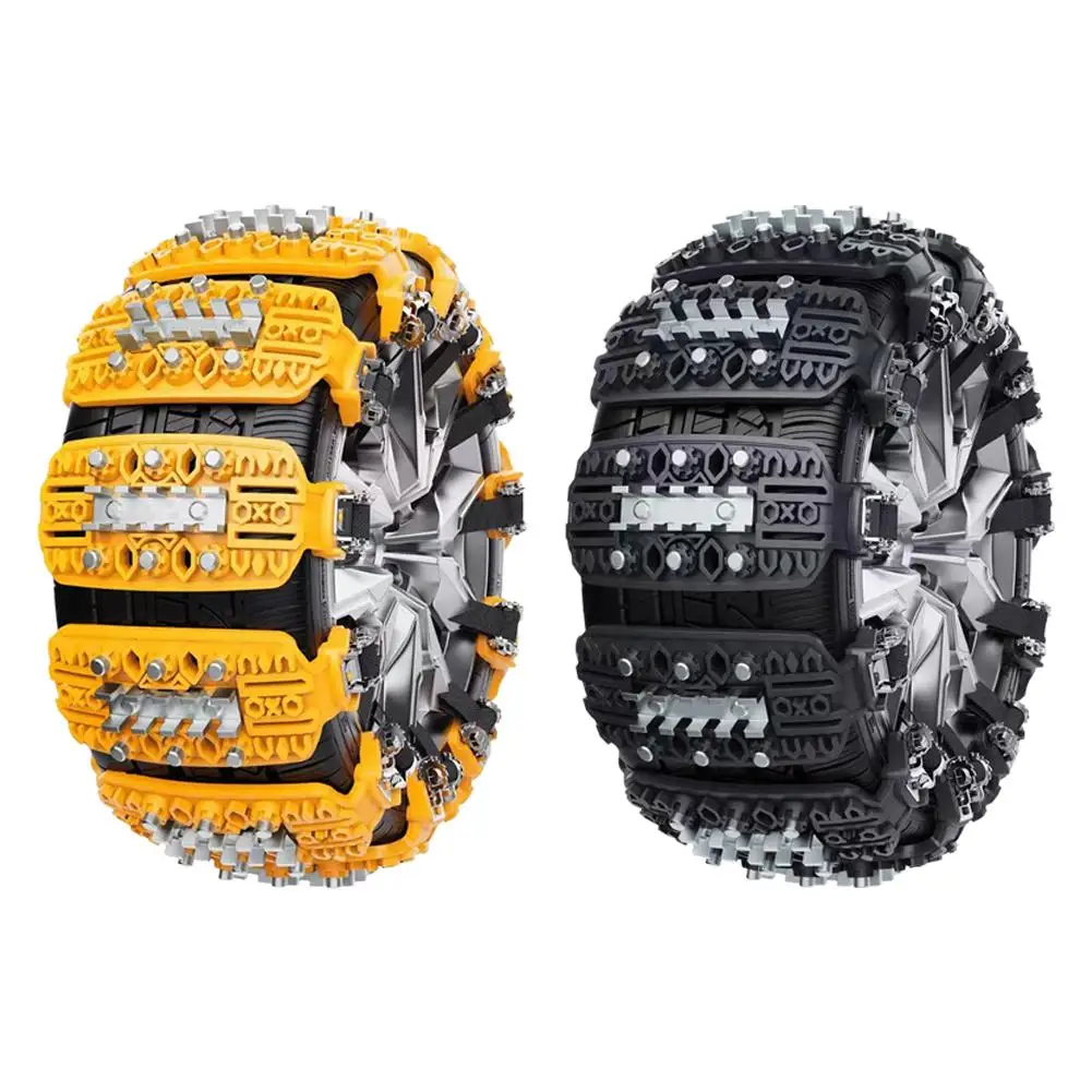 For 6.5-10.83 Inch Auto Winter Snow Tiger Claw Ice Breaking Anti-skid Car Tire Heavy Duty TPU Metal Manganese Steel Nail Chain
