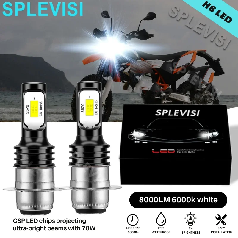 

Plug And Play H6 Replacement Lamp 6000K 8000LM For KTM 400 SXC 1997 1998 1999 For KTM 450 EXC 2009 2010 2011 LED Headlight