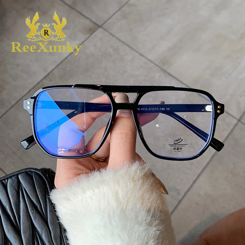 

Trending 2023 Blue Light Blocking Men's Glasses Gaming TR90 Frame Vintage Anti Ray Eyeglasses Women Transparent Fashion Eyewear