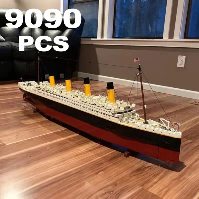 9090Pcs Giant Creativity Ship Titanic Building Blocks LED Model Assembling  MOC Brick Boat Construction Fit 10294 Aldult Toy Gift - AliExpress