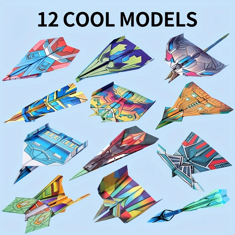 Interactive Paper Airplane Guide: Fun Folding Techniques with Colored Practice Pages