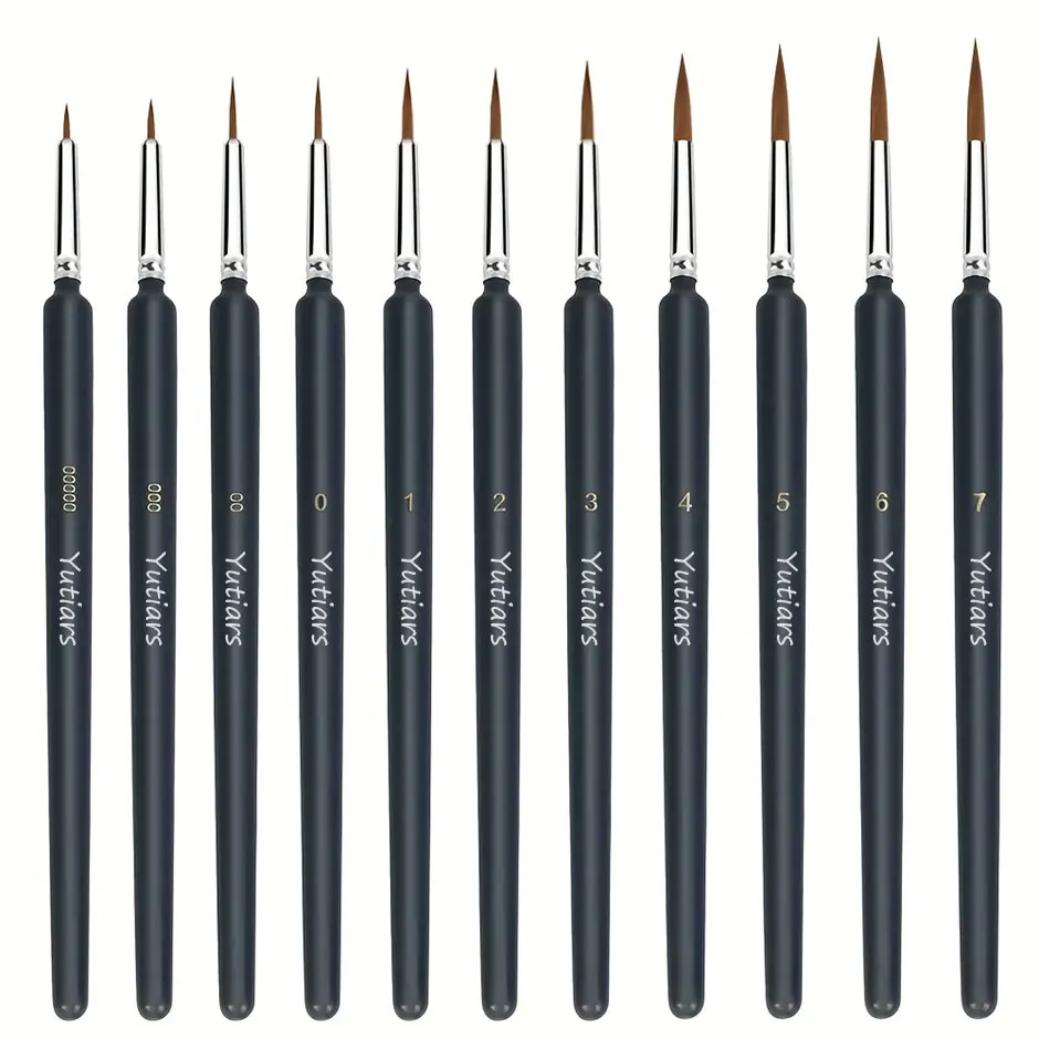 11/22pcs Miniature Paint Brushes Set Fine Detail Paint Brush Fine Mini Artist Brush For Watercolor Painting Acrylic Face Paint