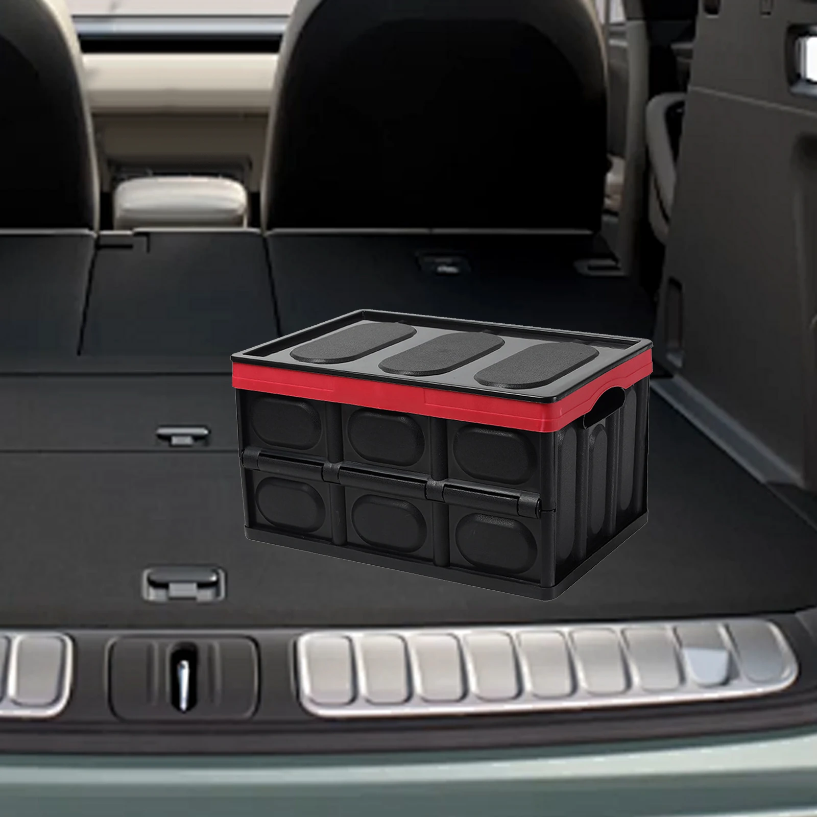 30L 56L Trunk Organizer Case Outdoor Foldable Storage Bin with Lid