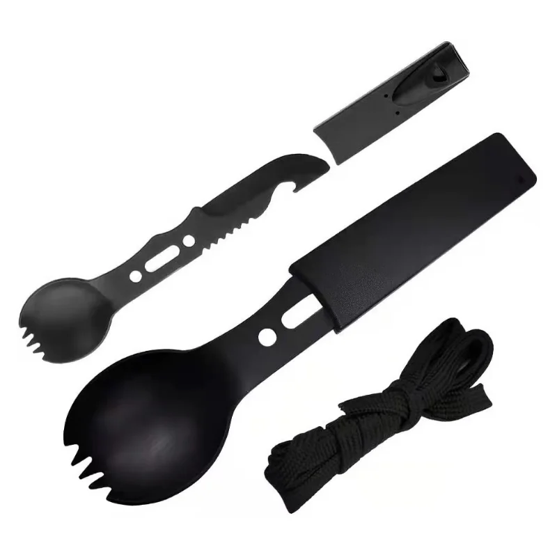 Camping Tableware Outdoor Stainless Steel Knife Fork Spoon Portable Multi-function Picnic Cutlery Outdoor Camping Equipment camping cutlery portable tableware portable cutlery