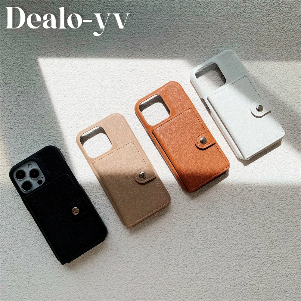 Real Leather Multifunctional Storage  Card Bag Phone Case for iPhone13pro 12pro 11promax 13promax 13 14 Cases for Iphone 12 11 iphone 13 mini case clear