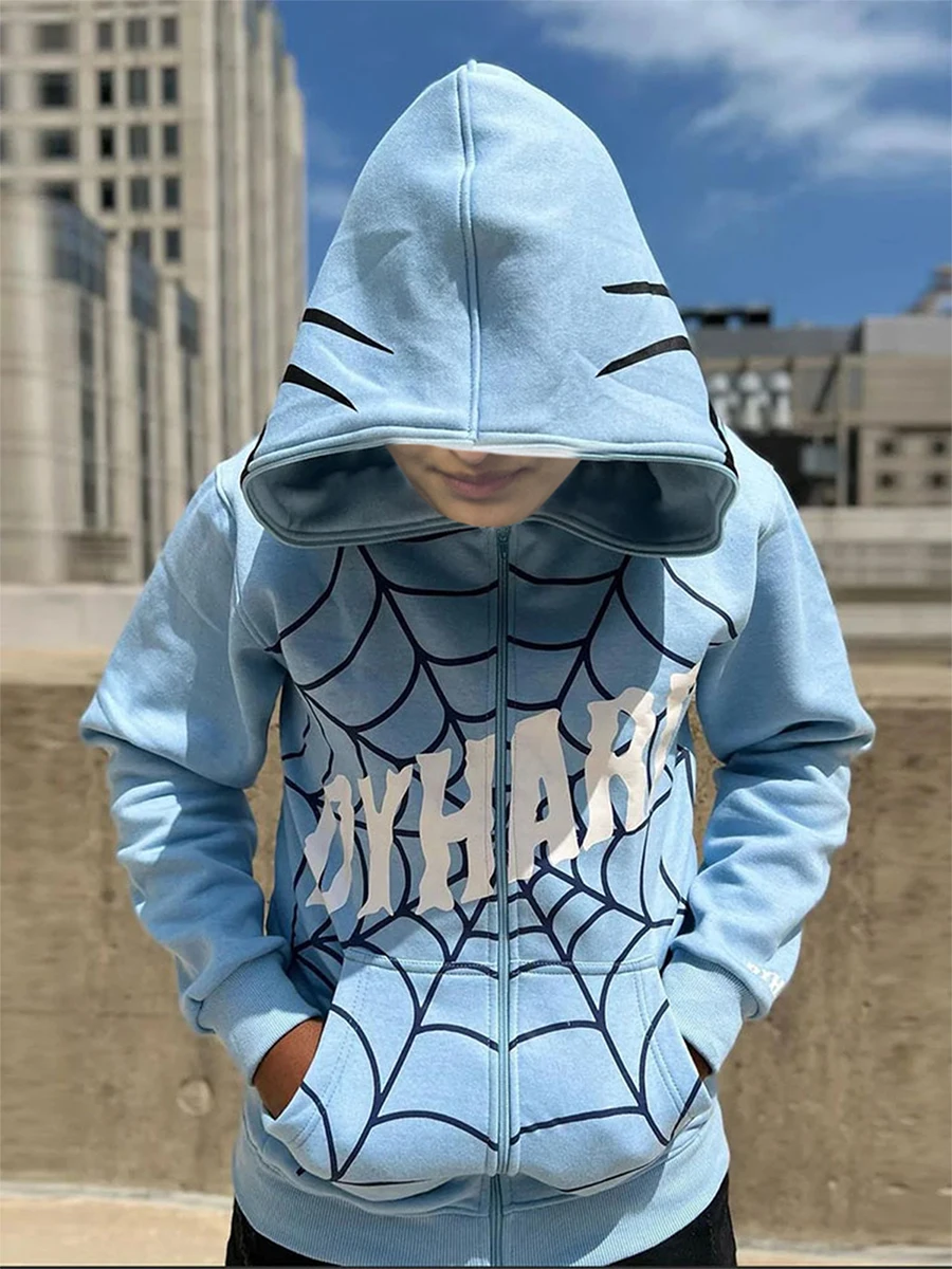 

Y2k Oversized Hoodie Women s Gothic Sweatshirt E-Girl Rhinestone Long Sleeve Graphic Jacket Streetwear Fashion