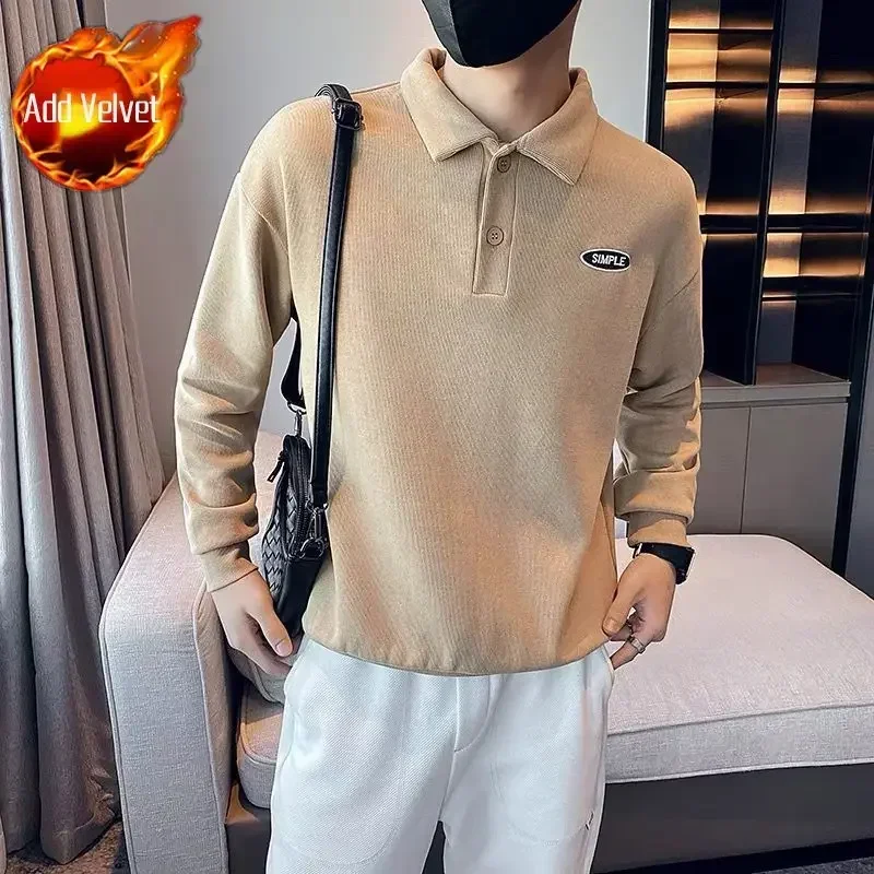 Ropa masculina Camisetas polo abotonadas para hombre Camisetas blancas Sudaderas Venta de camisetas Talla S Nuevas Manga larga a granel Una pieza Citas largas F