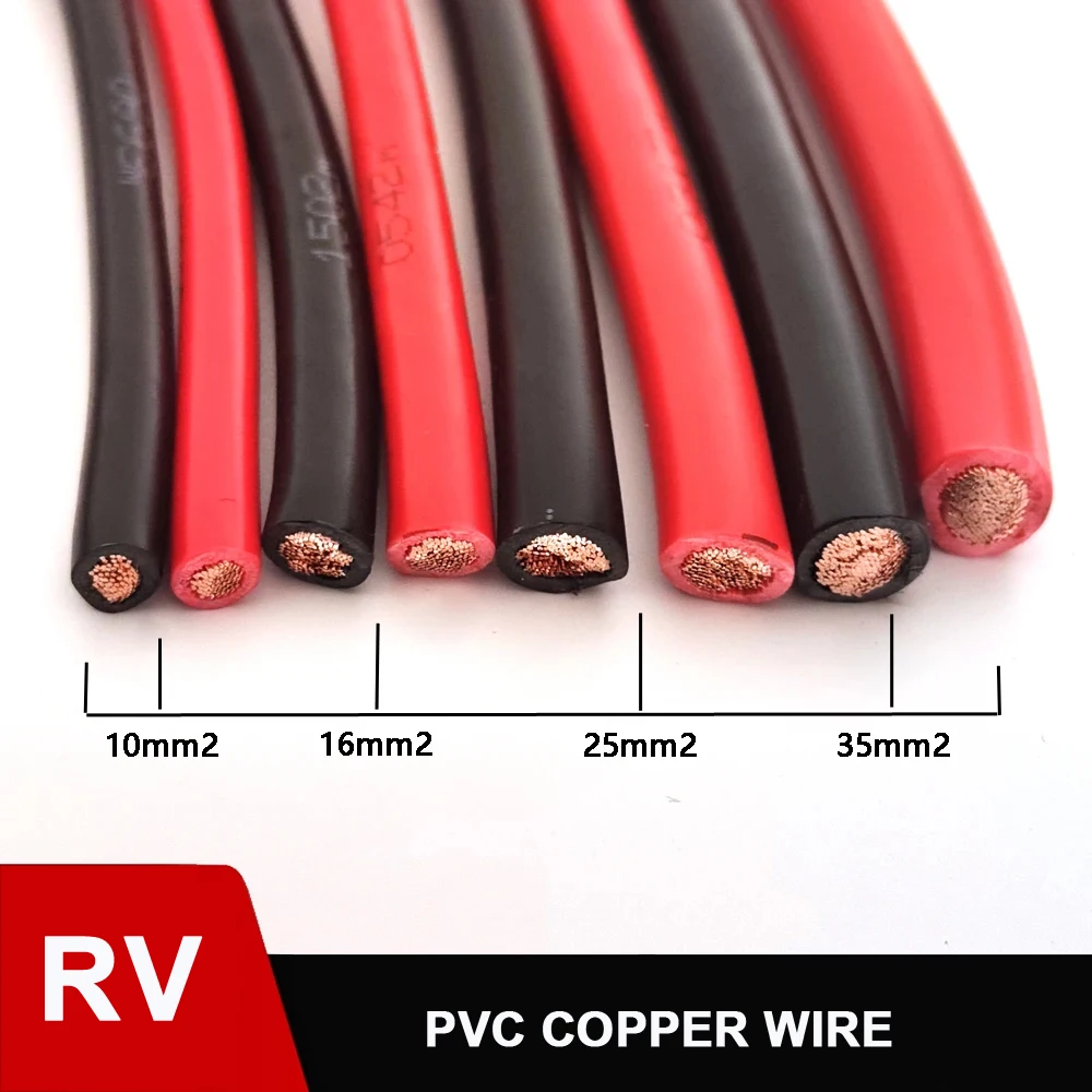 RVSoftCopperWire10mm216mm225mm235mm2StrandCopperCableRed