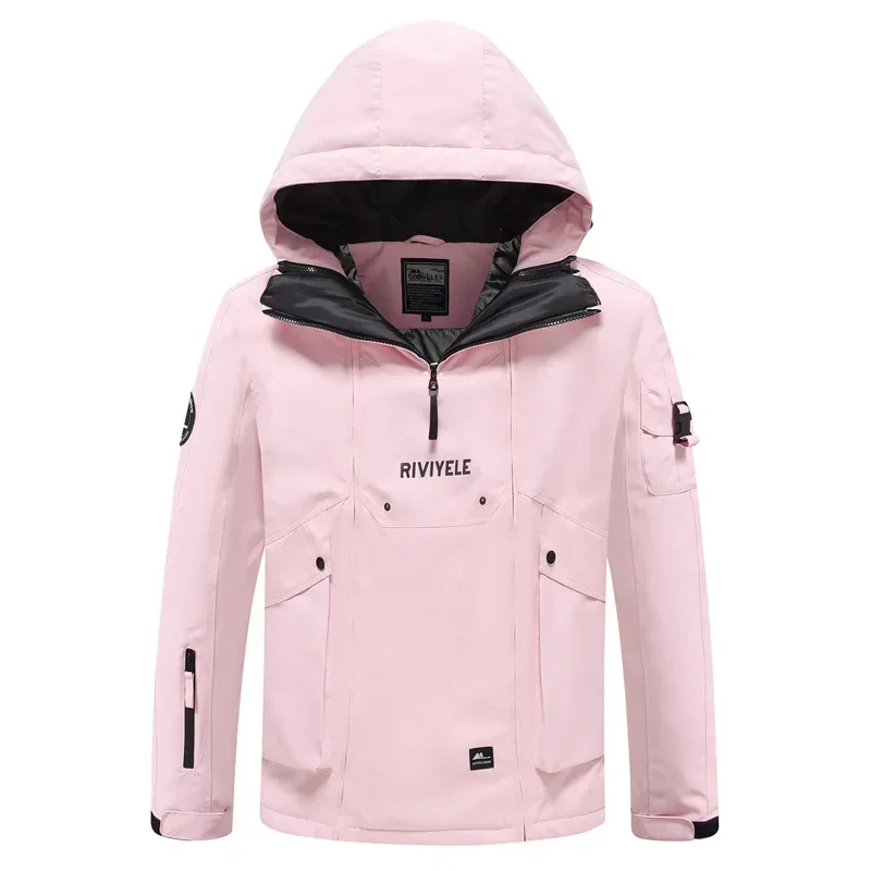 New outdoor winter unisex windproof waterproof warm breathable single and double board with cotton ski suit