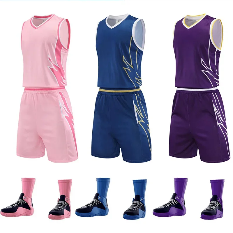 Quick Dry Basketball Uniform Set for Children Student Competition Training Vest Shirt Team Customization Sports Wear from China