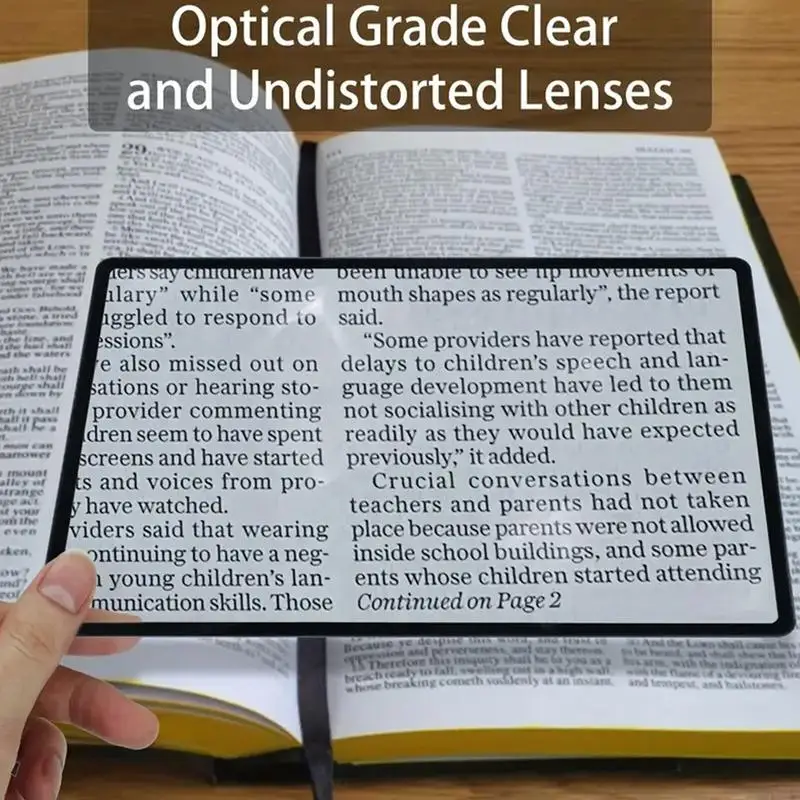 Magnifying Glass Light A5 full page magnifier book page magnification 3X ultra-thin loupe
