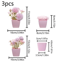(A set of 3PCS) Simulated Mini Potted Plants Suitable For Decorating Homes, Restaurants, Tabletops, Windowsills, And Bookshelves 6
