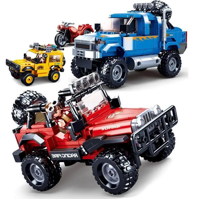 Новинка, Jaeger MOC League Jeeped внедорожник, внедорожник, автомобиль, строительные блоки, победитель, Классическая модель, набор игрушек, модели автомобилей, подарок