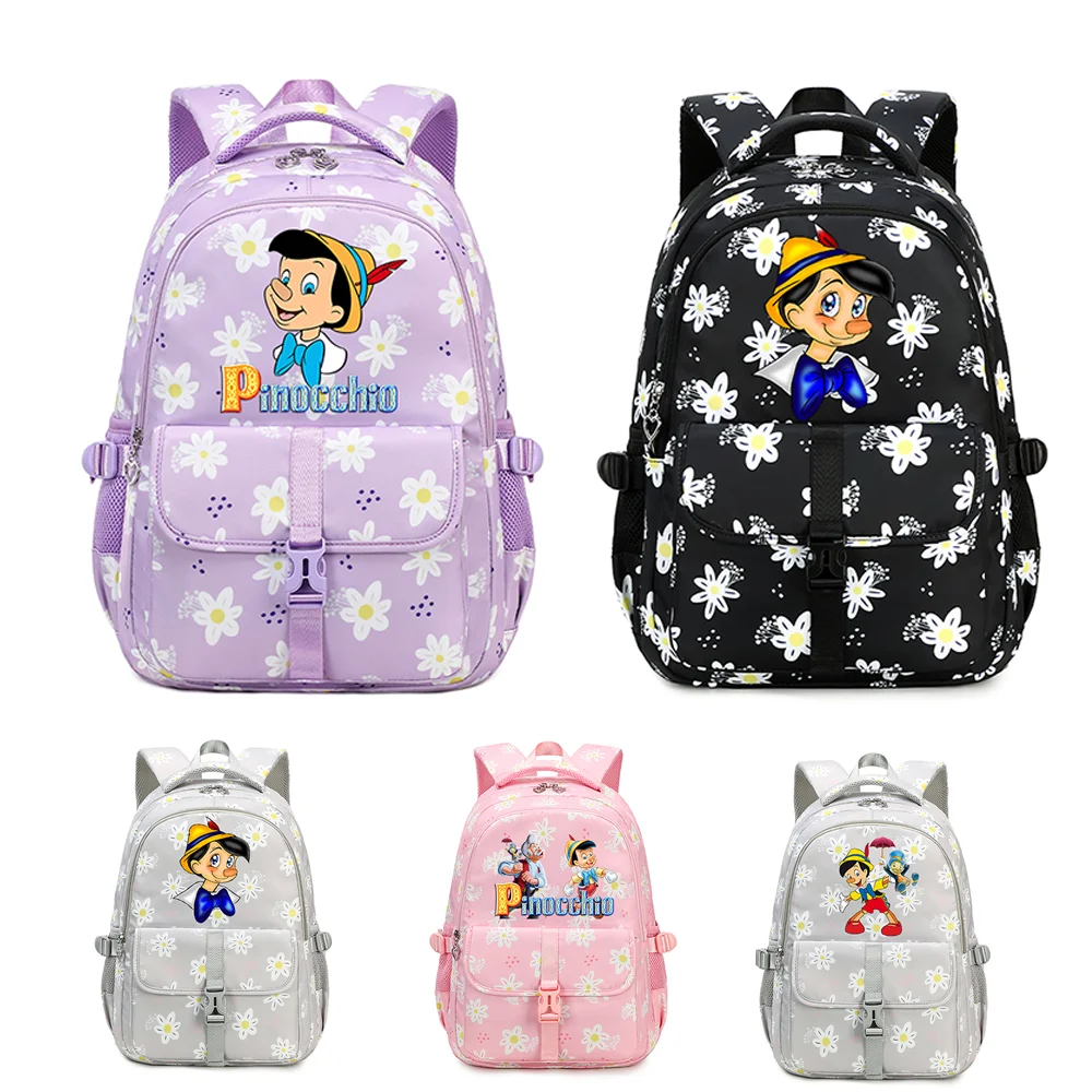Pinocchio Per Adolescente Donna Uomo Zaino Grande Capacità Zaino Floreale Impermeabile Colorato Mochila