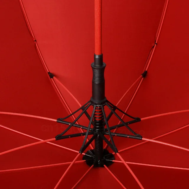 Hosszú Fogantyú Szélálló Kétrétegű Esernyő Teljesen Automatikus Eső Férfiak Nők Erős Luxus Üzlet Férfi Nagy Esernyők - Image 3