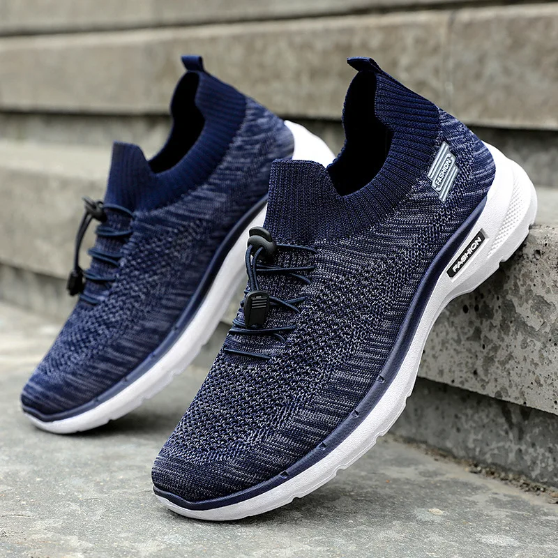 

Men Shoes 2022 Fashion Breathable Mesh Casual Shoes Comfortable Sneakers Men Bottom Platform Shoes Lace Up Flats Zapatos Hombre