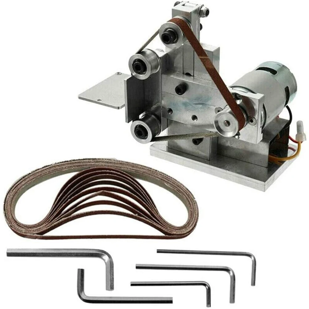 

Mini Grinder Electric Belt Sander Polishing DIY Abrasive Machine Multifunctional Tools with Sanding Belts & Wrenches