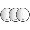 10CM 30X Magnifying Mirror with Tweezers LED Makeup Mirror with 3 Suction Cups Rechargeable Dimmable Magnified Vanity Mirror 4