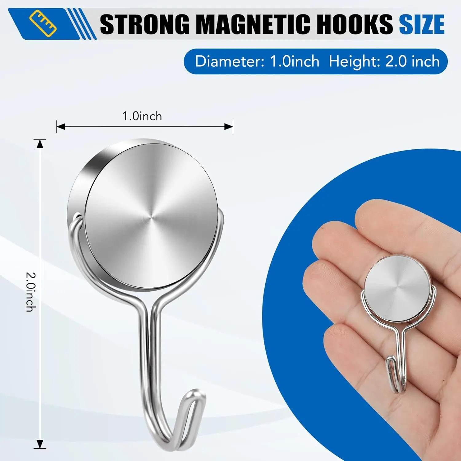 Magnetic Hooks For Cruise Cabins, 60Lbs Swivel Cruise Magnetic Hooks, Necessities, 6 Pack Magnets, Hook